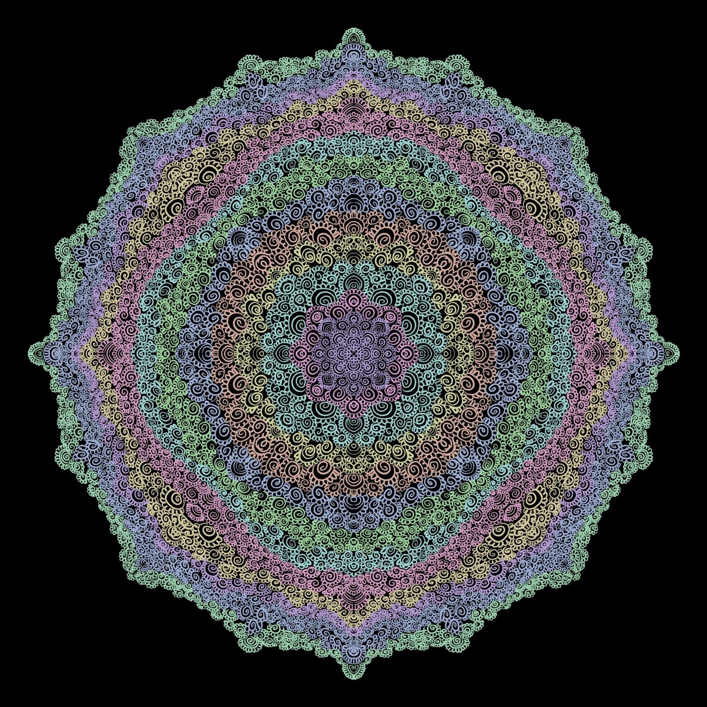 Into the Void, mandala digital artwork