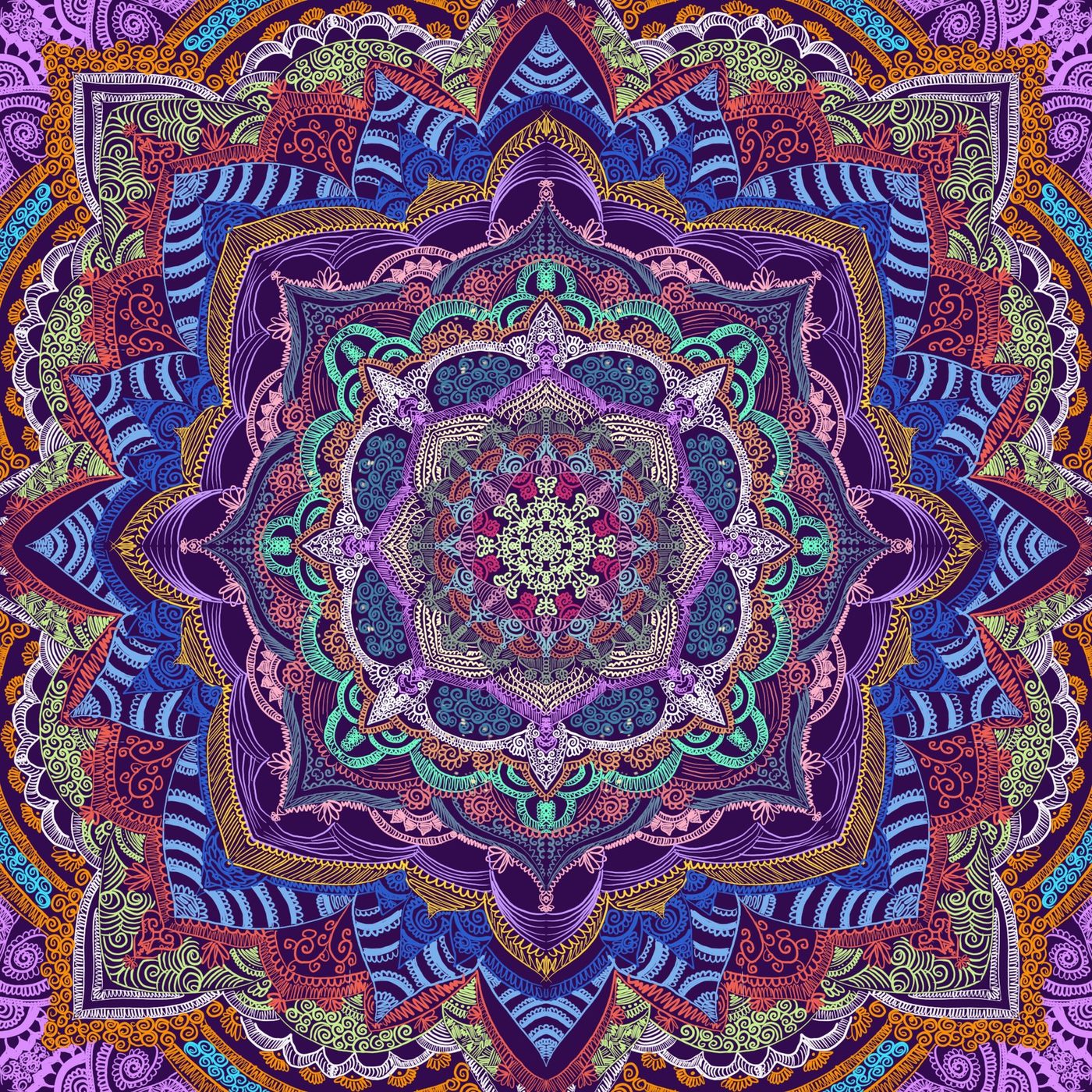 Musing, mandala digital artwork