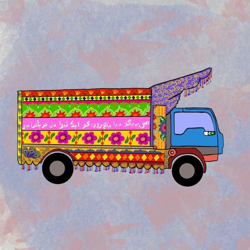Pakistan Truck Art digital illustration