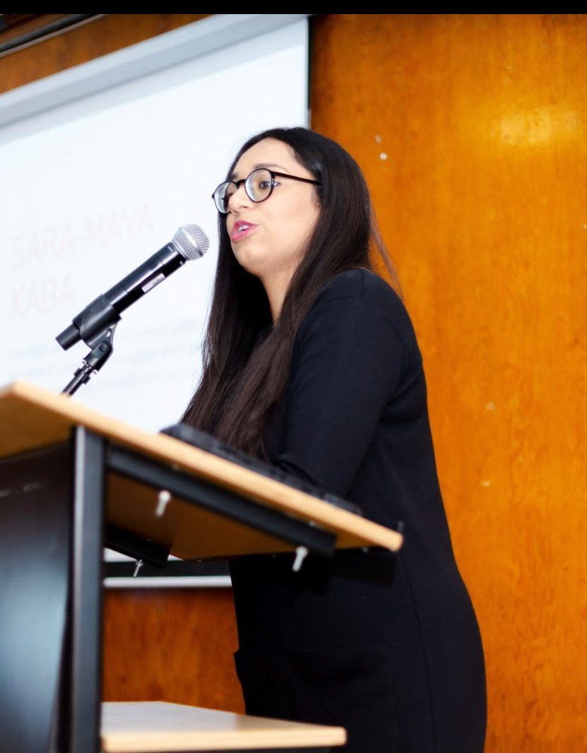 Sara-Maya Kaba performing spoken word
